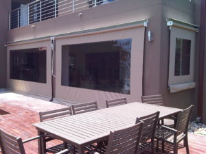 Outdoor Blinds with outside table